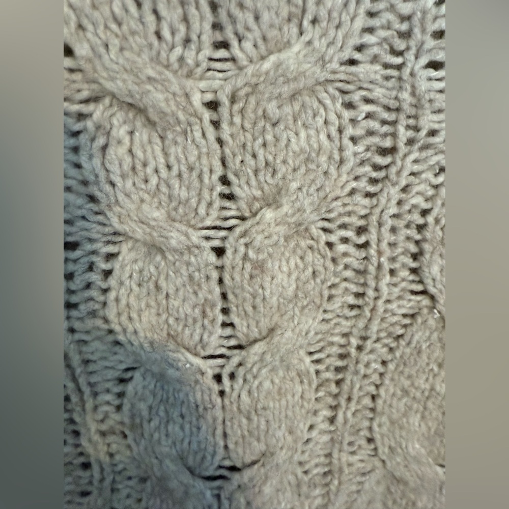 LOFT Beige Cable Knit Sweater Size XS - Picture 5 of 6